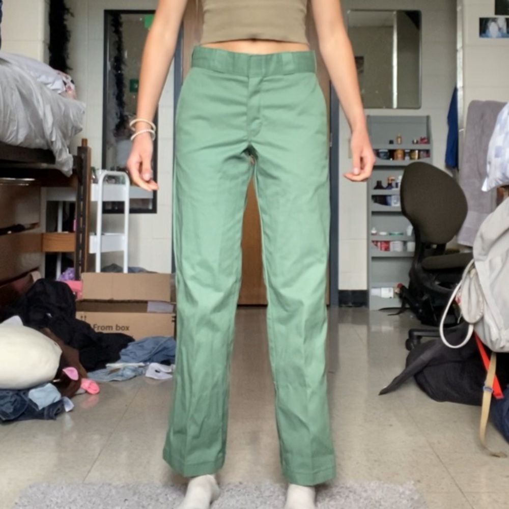 Dickie’s 874 work cargo carpenter pants green